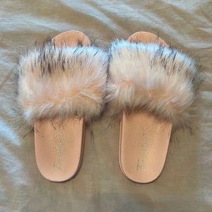 Pink Fuzzy Slippers